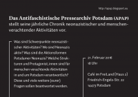 Antifaschistisches Pressearchiv Potsdam Chronik 2015