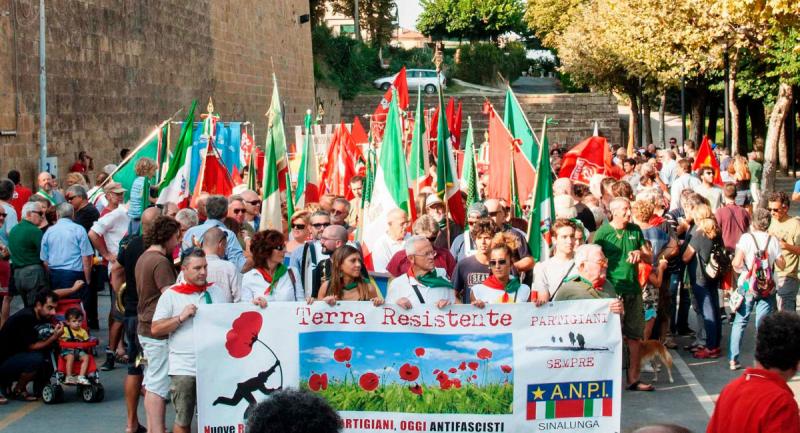 Antifa-Demo, 4.9.2016 in Chianciano, (Fotografo: Carlo Pellegrini)