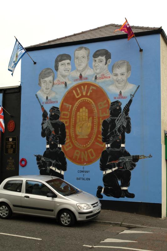 UVF-Mural auf der Shankill Road