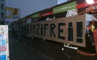 Banner an der Frankfurter Allee