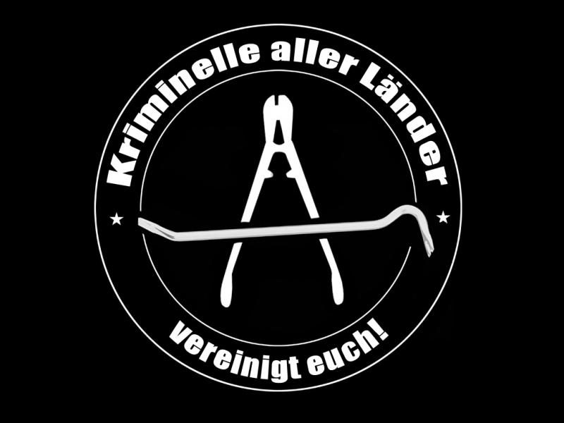 Kriminelle aller Länder vereinigt euch - Logo