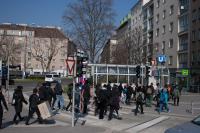 Die Reisegruppe auf dem Weg zum Sitz der Citec Immobiliengruppe