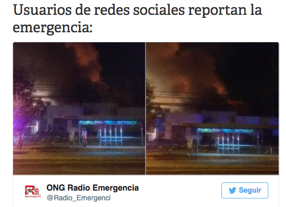  Da scheint jemand sauer auf das Finanzministerium in Chile gewesen zu sein. Büros der Steuereintreiber standen in Maipú in Flammen. (Bild: Twitter) 