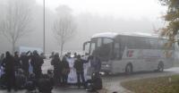 Blockade des Abschiebe-Busses