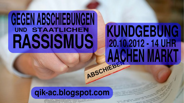 Gegen Abschiebungen und staatlichen Rassismus - Kundgebung in Aachen