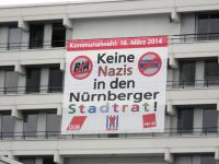 Transparent am Nürnberger Gewerkschaftshaus