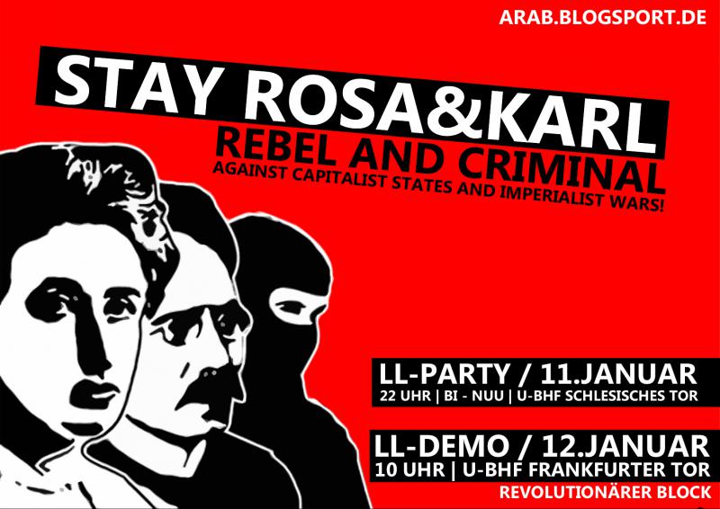 Liebkknecht - Luxemburg - Gedenken 2014: Stay Rosa &amp; Karl!