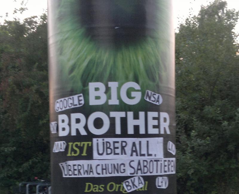 Big Borther Adbusting gegen Netzüberwachung