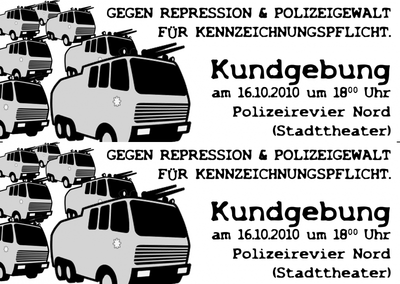 Antirep-Flyer Freiburg Vorderseite