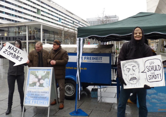 Nazi-Zombies in der Dresdner Innenstadt