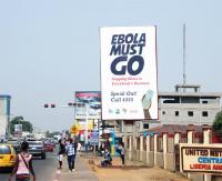 Die „Ebola Must Go" Kampagne ist in Monrovia, Liberia, allgegenwärtig. Foto rechts unten auf der gegenüberliegenden Seite von Tim Freccia; alle anderen Fotos von der Autorin