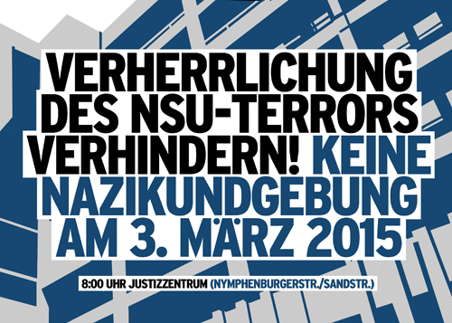Banner: Verherrlichung des NSU-Terrors verhindern!