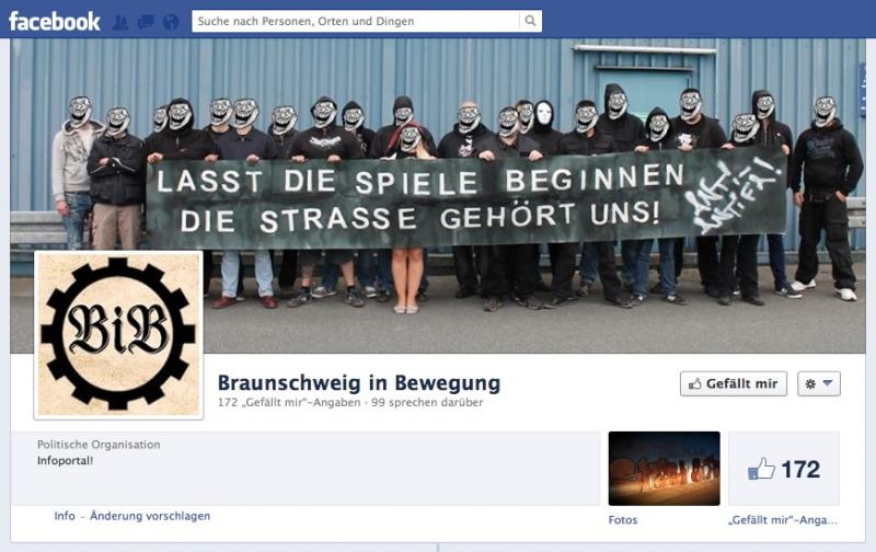 Screenshot der facebook-Seite von "Braunschweig in Bewegung"