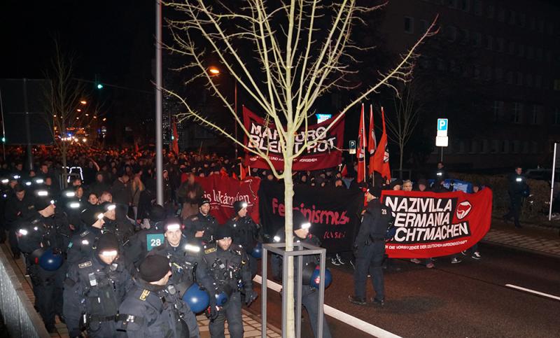 Antifa Demo in Marburg