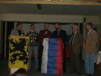 März 2008 - Robert Steuckers, Frederik Ranson, Kris Roman, Hervé Van Laethem, Georges Hupin und Eddy Hermy