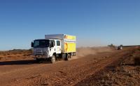 The Western Desert Kidney project mobile truck, travelling between communities. (IMAGE: Matt Scurfield)