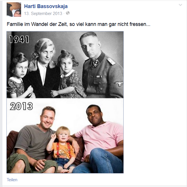Facebook-Veröffentlichung von Jens Hartmann, 13. Sep­tember 2013 ⬆