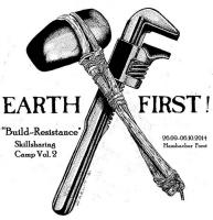 Plakat für das "Build-Resistance" Skillsharing Camp Vol. 2