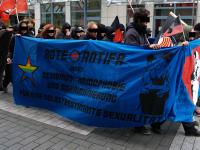 Transparent der "roten Antifa" aus Duisburg