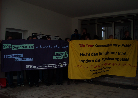 Erstmals Abschiebeblockade in Alfeld 1