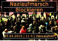 Mit Menschenblockaden friedlich gegen den Naziaufmarsch am 07. März in Dessau