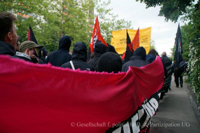 Antifa-Demo in Pankow-Buch