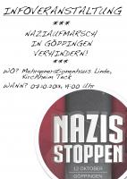 Infoveranstaltung zum Naziaufmarsch in Göppingen - Flyer Vorderseite