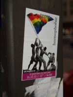 Aufkleber "gegen homophobie"