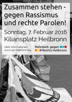7. Februar 2016 gegen Rechte Parolen Flyer
