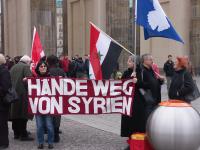Kundgebung gegen US-Angriff auf Syrien in Berlin 2