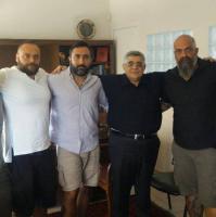 Davide di Stefano,  Nikólaos Michaloliákos und Gianluca Ianonne, Sept. 2015 in Athen