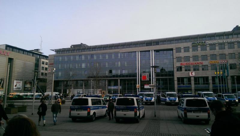 Polizeiaufgebot Magdeburg Bahnhof