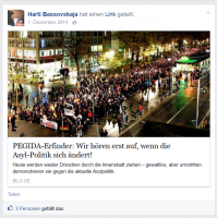 Facebook-Veröffentlichung von Jens Hartmann, 1. Dezember 2014 ⬆