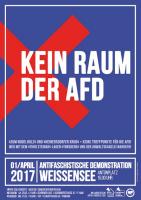Kein Raum der AfD! - Antifa-Demo am 1. April 2017 in Berlin-Weißensee