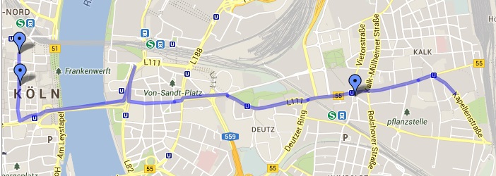 Demo Route Köln