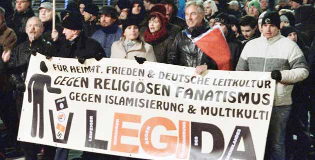 Pegida-Aufmarsch am 21. Januar 2015. Foto: caruso.pinguin/flickr.