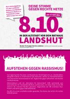 Kundgebung gegen rechte Hetze am 8.10. in Landshut