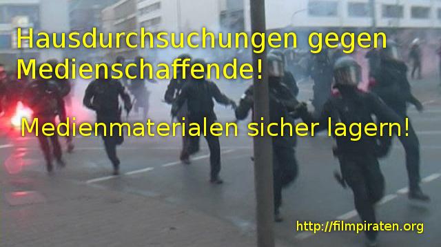 Hausdurchsuchungen gegen Medienschaffende!