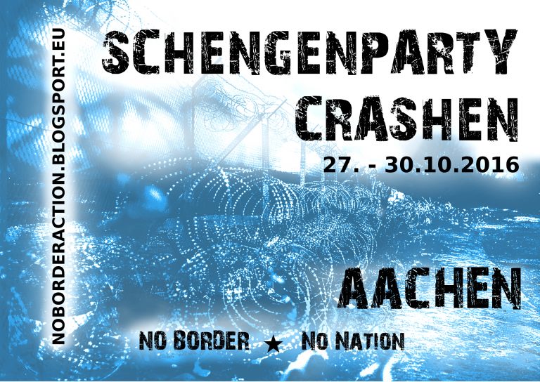 Aufkleber „Schengenparty crashen“