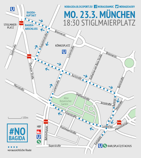 Die Route am 23. März