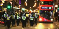 Um sie geht es bei der Demonstration am Freitag: Bereitschaftspolizisten in London Foto: dpa