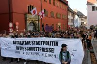 Demo für die Herausgabe der SiG-Wägen am 04.10.14 in Freiburg