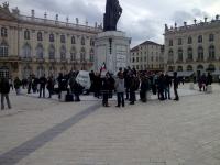 Die Kundgebung auf dem Place Stanislas 