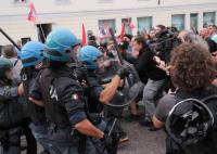 Gorizia 19.09.2015:Polizeischutz für die Faschisten