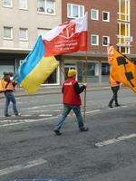 Ukrainischer Nationalist in der DGB-Demo