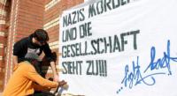 Kundgebung nach dem angriff auf den Imbissbesitzer in Bernburg