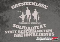 Teil einer Stickerkampagne gegen rechte Stimmung in Sachsen
