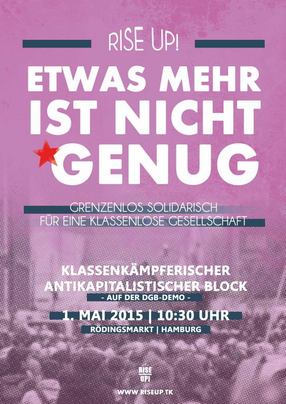 [HH] 1. Mai 2015: Etwas mehr ist nicht genug!