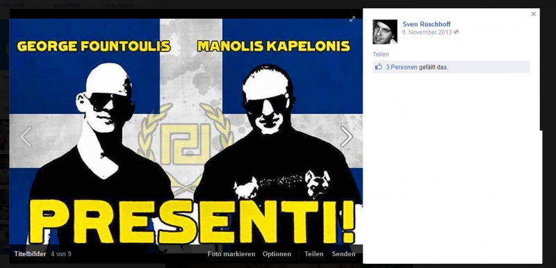 Screenshot Facebook: Goldene Morgenröte