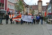 Spontandemo durch die Obere Straße